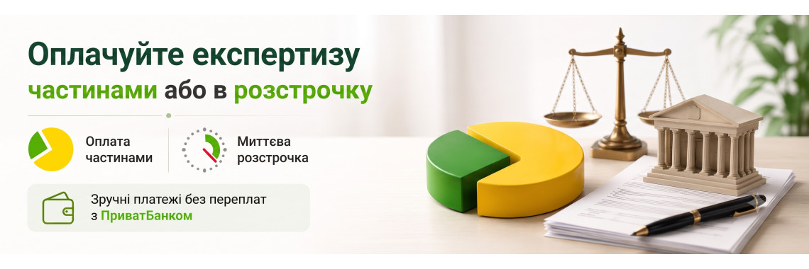 Експертизу можна оплатити частинами або в розстрочку